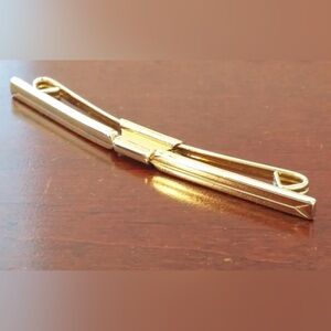 Vintage Gold Bar Tie Clip 1950s
